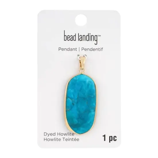 Turquoise Howlite Oval Pendant by Bead Landing&trade; {4}
