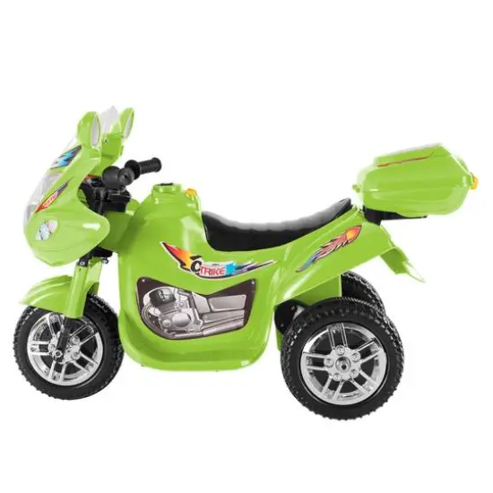 Toy Time Ride-On 3 Wheel Motorcycle Green {5}