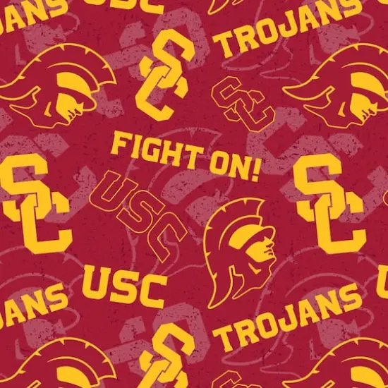 NCAA University of Southern California Trojans Cotton Fabric {1}