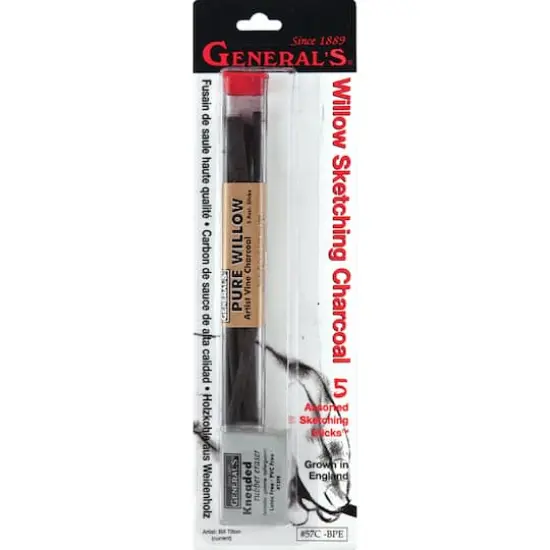 General's&reg; Willow Sketching Charcoal Stick Set, 5ct. {1}