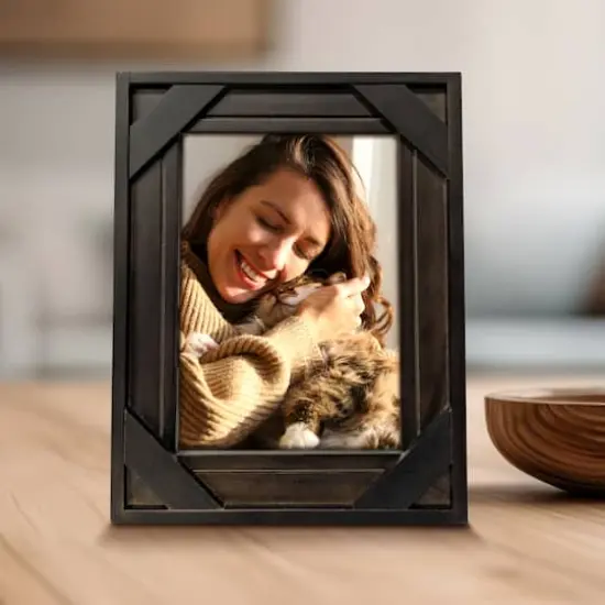 Expressions&trade; 5" x 7" Espresso Cross-Corner Wood Frame by Studio D&eacute;cor&reg; {3}