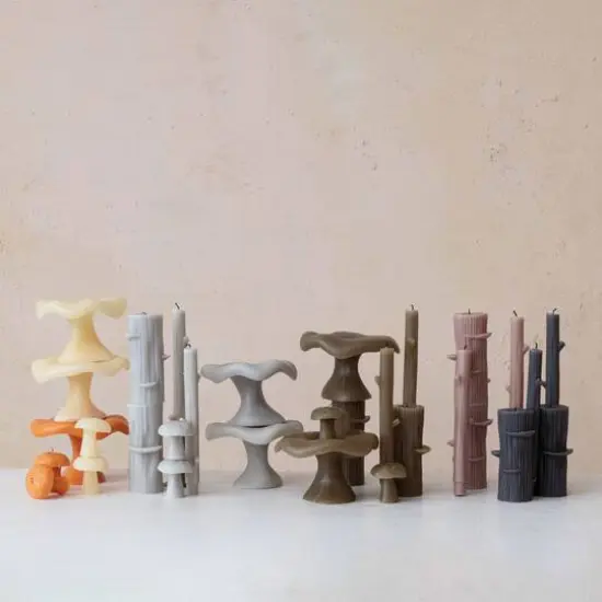 Hello Honey&reg; Unscented Mushroom-Shaped Votive Candles, 4ct. Orange {3}