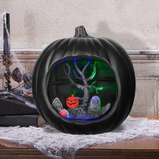 9" Black Diorama Pumpkin by Ashland&reg; {3}