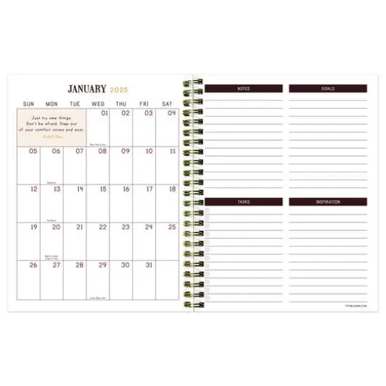 TF Publishing 2025 Medium Emerald Edition Weekly Monthly Spiral Planner {3}