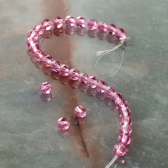 Preciosa Glass Crystal Round Beads, 4mm by Bead Landing&trade; Rose {3}