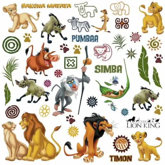 RoomMates The Lion King Peel & Stick Wall Decals {1}