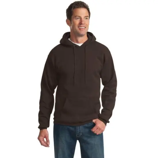 Port & Company&reg; Tall Essential Fleece Pullover Hooded Sweatshirt Dark Chocolate Brown {4}