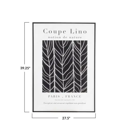 Hello Honey&reg; Black & White Coupe Lino Canvas Framed Wall D&eacute;cor {6}