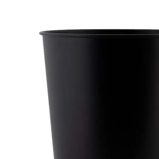 Bath Bliss Matte Black Trash Can {5}