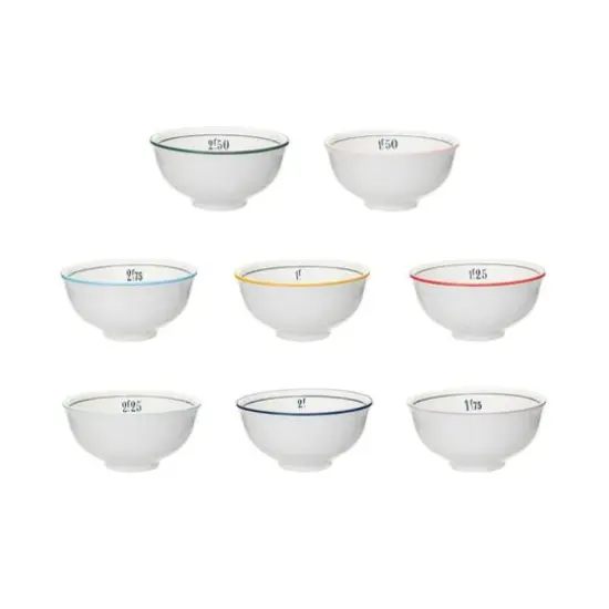 Hello Honey&reg; 4.75" Factorial Numbers Design Stoneware Bowl Set {3}