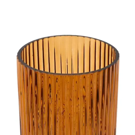 10" Tall Ribbed Glass Vase by Ashland&reg; Amber {5}