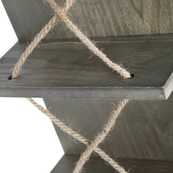 Elegant Designs 4 Bottle Vertical Wall Mounted Wine Rack Rustic Gray {8}