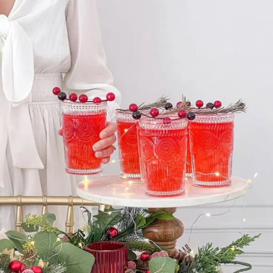 Kate Aspen&reg; 13oz. Vintage Textured Glass Set Clear {9}