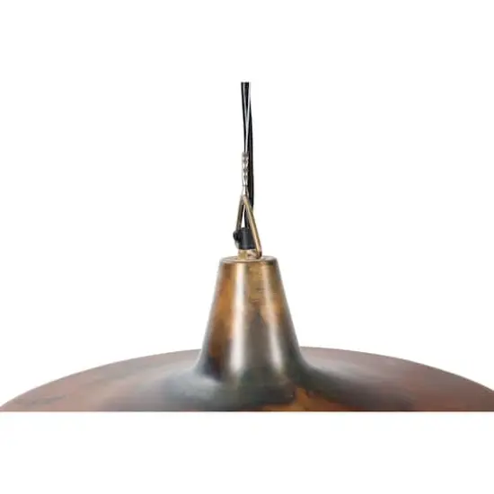 Hello Honey&reg; 16" Charcoal Metal Pendant Light with Fringe {6}