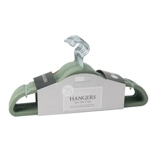 Simplify Slim Velvet Suit Hangers, 25ct. Sage {5}