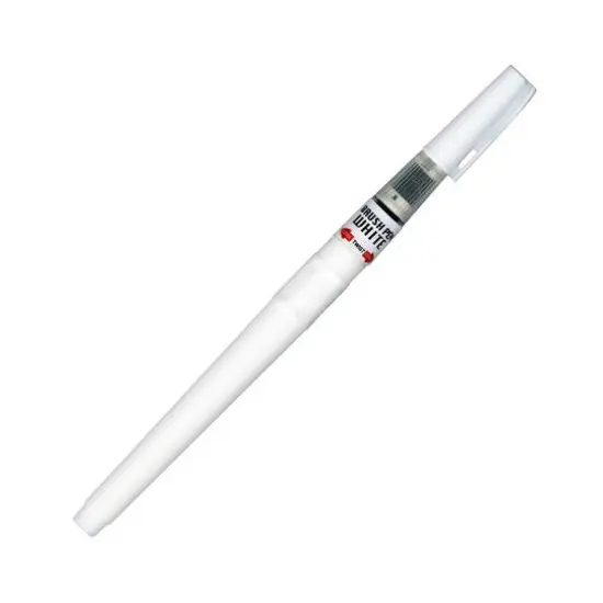 ZIG Cartoonist Brush Pen No. 22 Brush Pen, White {1}