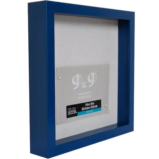 Sapphire Blue 9" x 9" Belmont Shadow Box by Studio D&eacute;cor&reg; {5}
