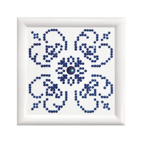 Diamond Dotz&reg; Beginner Blue on White with Frame Diamond Facet Art Kit {1}