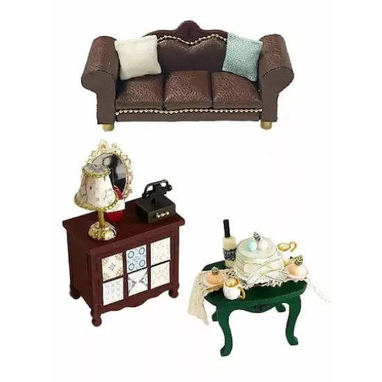 Wizardi House in English Style Miniature Dollhouse Roombox Kit {10}