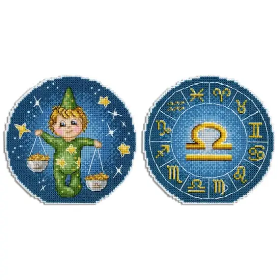 MP Studia Zodiac Signs Libra Plastic Canvas Counted Cross Stitch Kit {3}