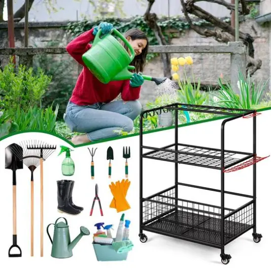 NEX&trade; Garden Tool Rolling Storage Organizer {4}
