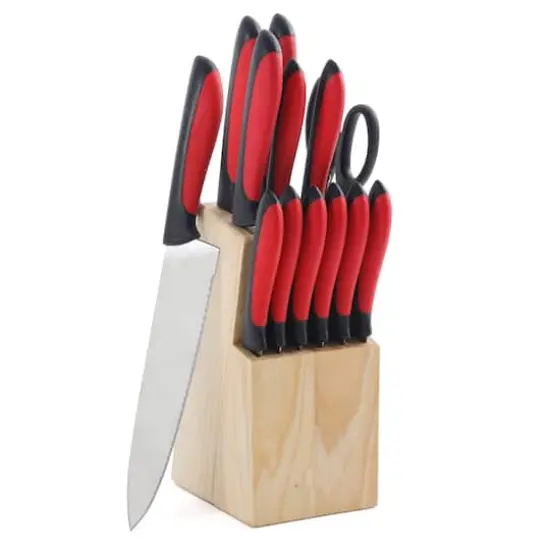MegaChef Red Cutlery 14 Piece Set {1}