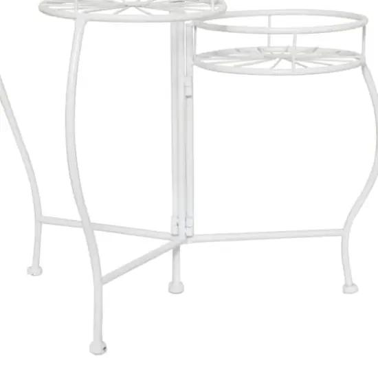 White Iron Transitional Plantstand, 21" x 19" x 18" {4}