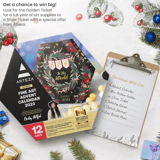 Arteza&reg; 12 Day Joy to the World Fine Art Christmas 2023 Advent Calendar {5}