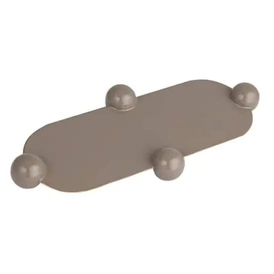 Hello Honey&reg; 17.5" Gray Elegance Enamel Metal Tray with Ball Feet {1}