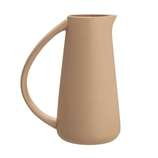 Hello Honey&reg; 48oz. Modern Stoneware Pitcher Putty Beige {9}