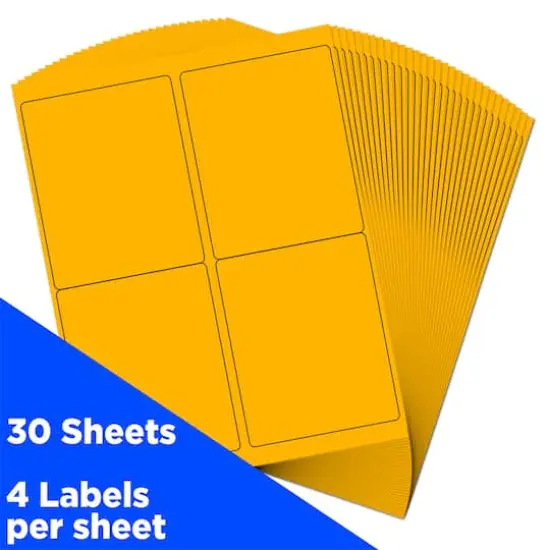 JAM Paper Extra Large Shipping Address Label Stickers Neon Orange {4}