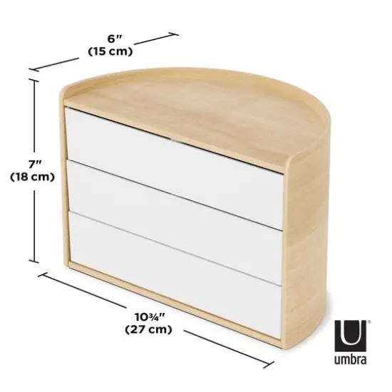 Umbra Moona Jewelry Box White Natural {7}
