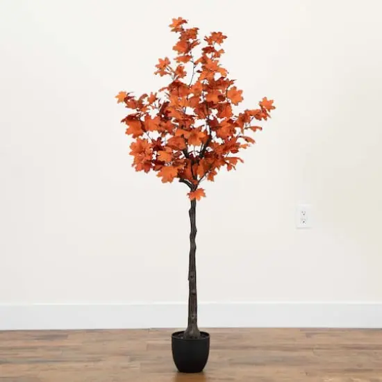 5ft. Autumn Rustic Maple Artificial Fall Tree {7}