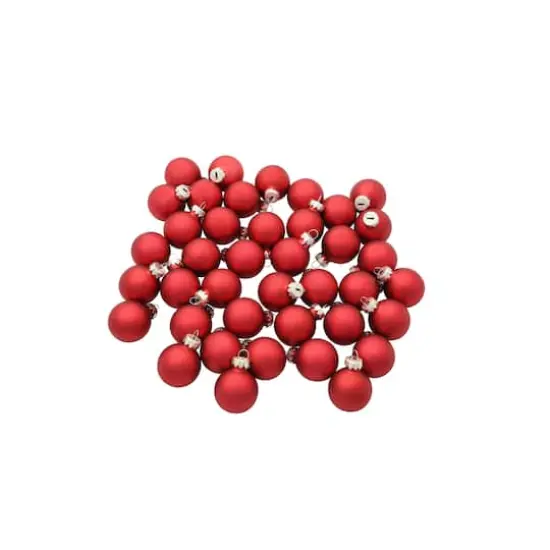 Whitehurst 40ct. 1.25" Matte Glass Ball Ornaments Red Matte {3}