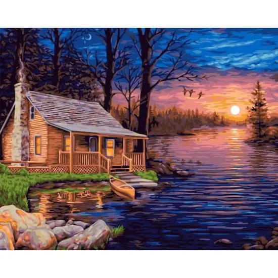 Crafting Spark Fisherman's House Painting by Numbers kit {1}