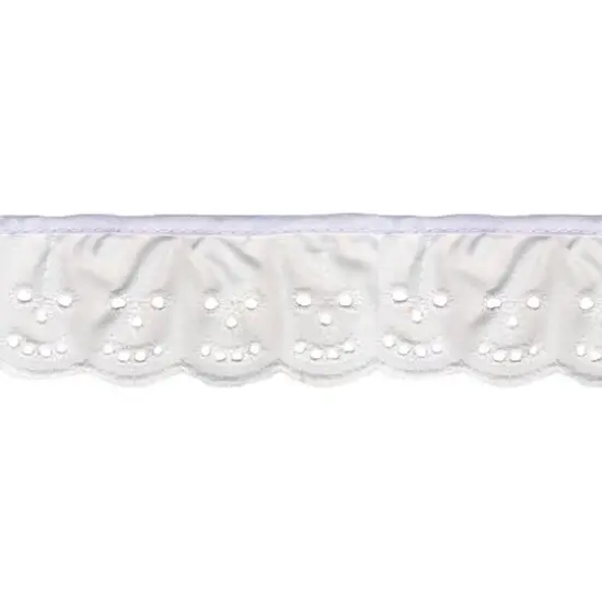 Wrights White Simplicity Bridged Eyelet {3}