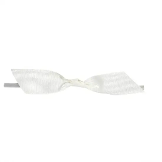 JAM Paper 7/8" Grosgrain Twist Tie Flair Bows, 100ct. Antique White {1}