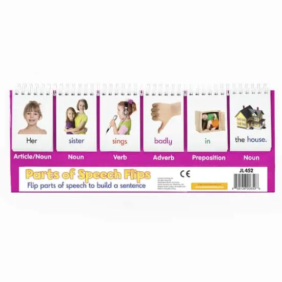 Junior Learning&reg; Double-Sided Parts of Speech Flips, 2ct. {3}