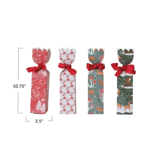 Hello Honey&reg; 10.75" Holiday Woodland Flora & Fauna Paper Gift Box Set {5}