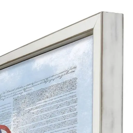 24" Flag Constitution Framed Print White Frame {4}