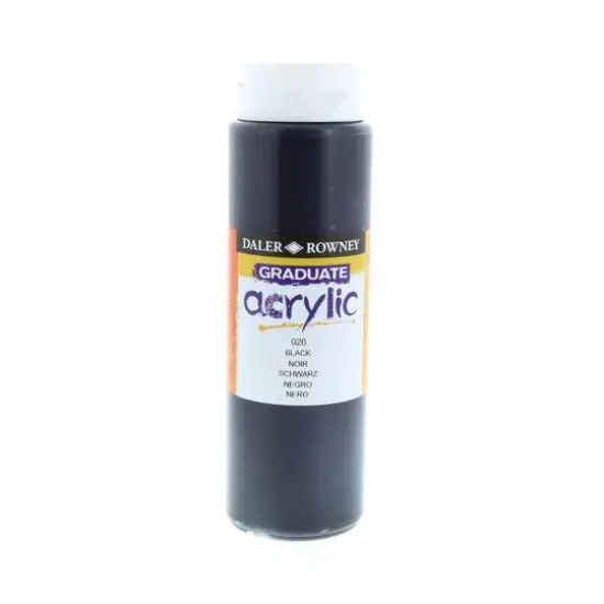 Daler-Rowney&reg; Graduate Acrylic, 500mL Black {1}