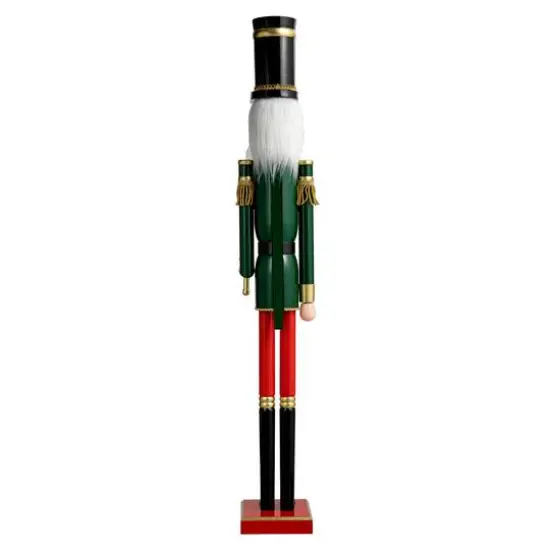 Glitzhome&reg; 3.5ft. Wooden Christmas Soldier Nutcracker {9}