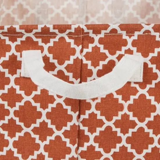 DII&reg; Extra Large Lattice PE-Coated Cotton Polyester Laundry Bin, 2ct. Cinnamon {5}