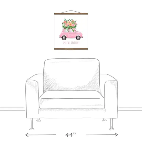 Special Delivery Love Bug Teak Hanging Canvas Wall Art {4}