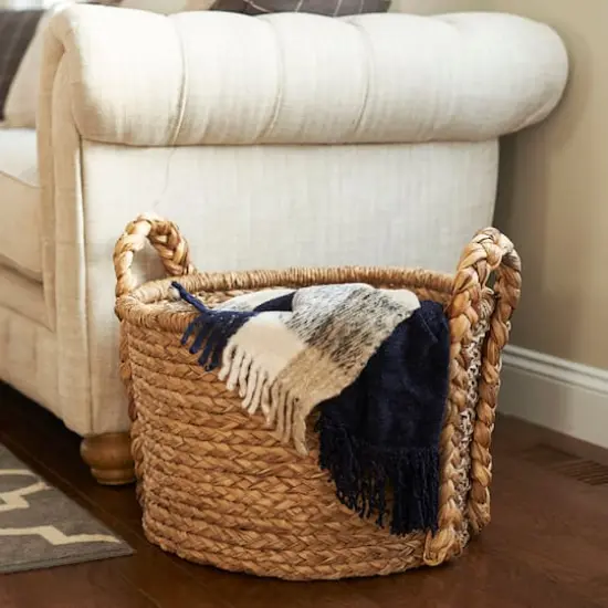 Household Essentials Large Wicker Storage Basket {3}