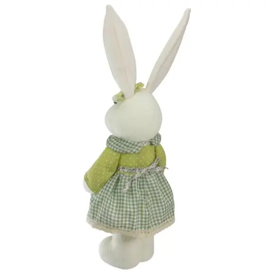 20" White & Green Standing Girl Rabbit Easter Figure {6}