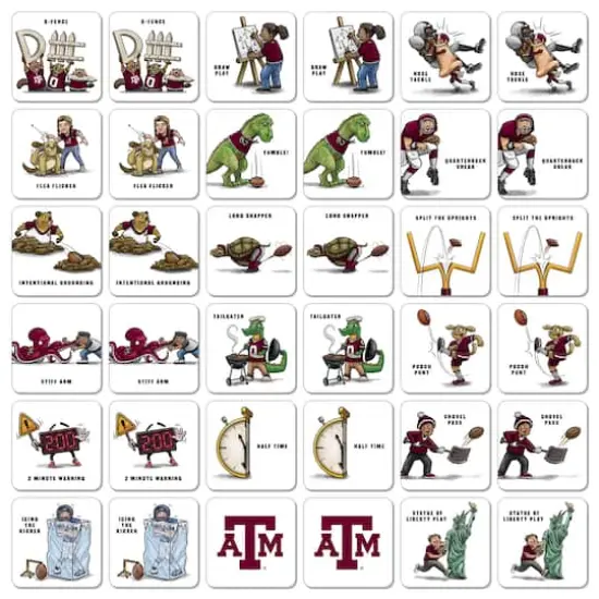College Team Licensed Memory Match Game Texas A&M Aggies {4}
