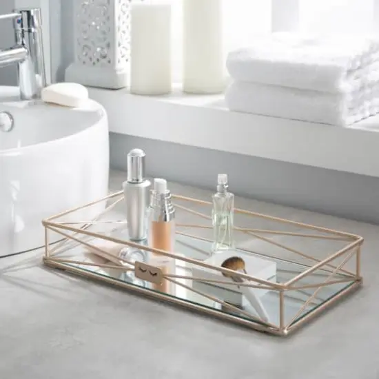 Home Details 14" Rose Gold Gorgeous Vanity Tray {4}