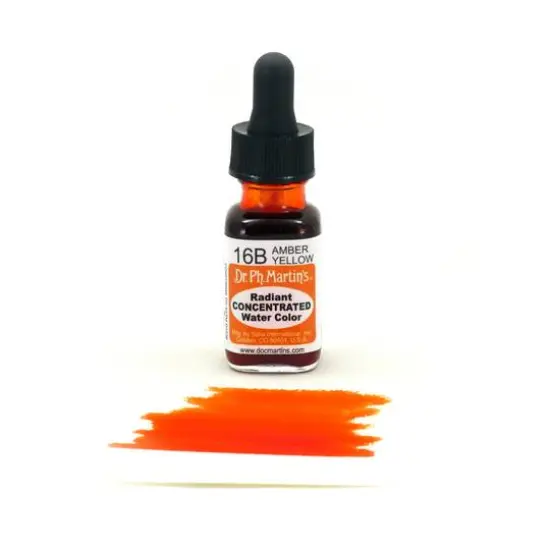 Dr. Ph. Martin's&reg; Radiant Concentrated Watercolor, 0.5oz. 16B Amber Yellow {4}