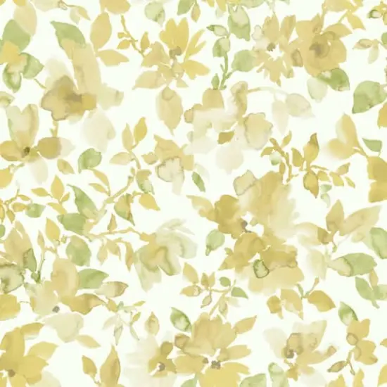RoomMates Watercolor Floral Peel & Stick Wallpaper Yellow/Green {1}